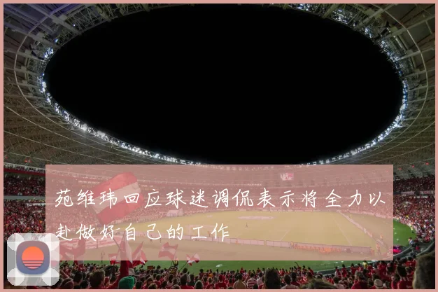 苑维玮回应球迷调侃表示将全力以赴做好自己的工作